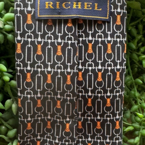 Richel Hand Made 100% Pure Silk Men’s Neck Tie Made In Spain - Picture 5 of 6